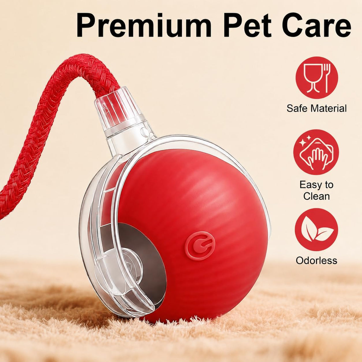 Smart Interactive Automatic Electric Rolling Moving Rechargeable Motion Activated Rolling Cat Dog Interactive Ball Toy