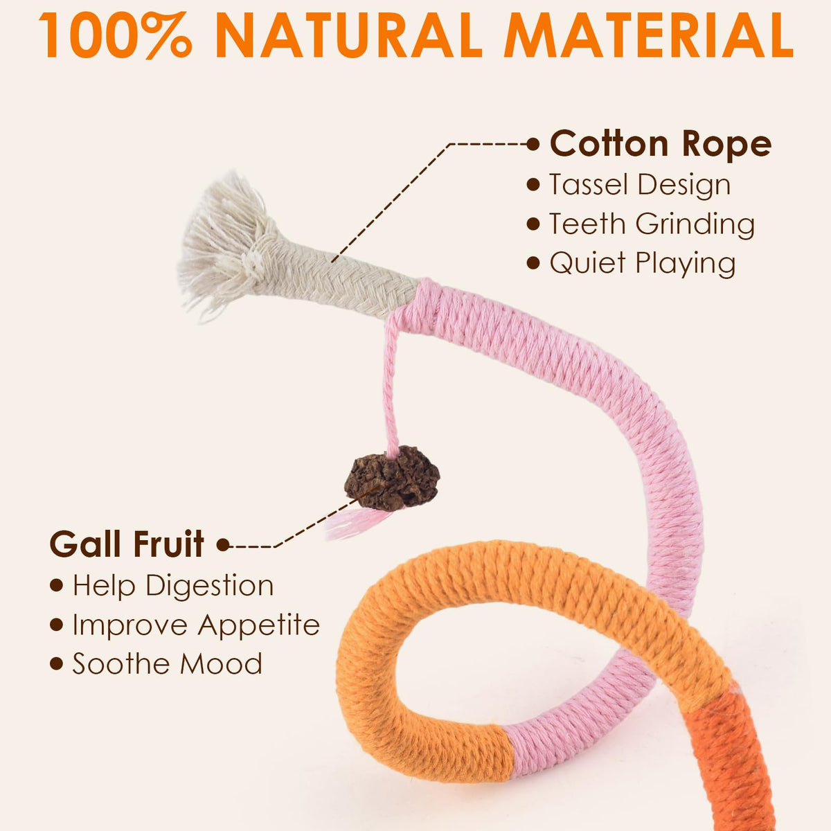 Cat Toys Chew Ropes, Interactive Cat Nip Kicker Toy for Indoor Kittens